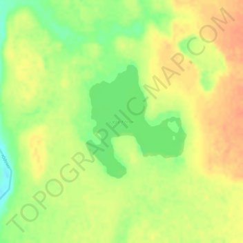 Mappa topografica озеро Кенон, altitudine, rilievo