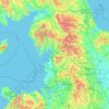 Mappa topografica North West England, altitudine, rilievo