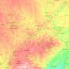 Mappa topografica Missouri, altitudine, rilievo