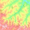 Mappa topografica Borá, altitudine, rilievo