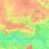 Mappa topografica Surgut, altitudine, rilievo