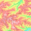 Mappa topografica Урмарский муниципальный округ, altitudine, rilievo