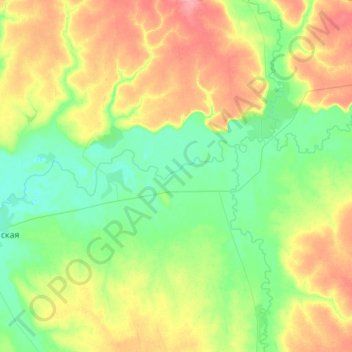 Mappa topografica Озеркинское сельское поселение, altitudine, rilievo