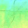 Mappa topografica Knox City, altitudine, rilievo