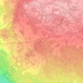 Mappa topografica Большеврудское сельское поселение, altitudine, rilievo
