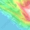 Mappa topografica Brela, altitudine, rilievo