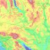 Mappa topografica San Bernardino County, altitudine, rilievo