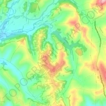 Mappa topografica Selci, altitudine, rilievo