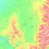 Mappa topografica Teton County, altitudine, rilievo
