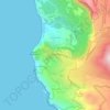 Mappa topografica Fajãzinha, altitudine, rilievo