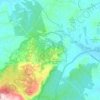 Mappa topografica Cercal, altitudine, rilievo
