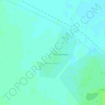 Mappa topografica Чанкаюрт, altitudine, rilievo