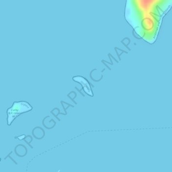 Mappa topografica Orchid Island WLS, altitudine, rilievo