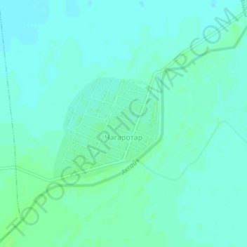 Mappa topografica Чагаротар, altitudine, rilievo