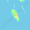 Mappa topografica Turtle Island, altitudine, rilievo