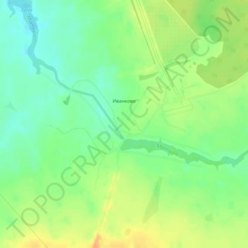 Mappa topografica Иванково, altitudine, rilievo