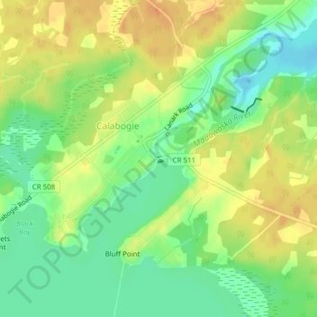 Mappa topografica Madawaska River, altitudine, rilievo