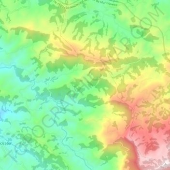Mappa topografica Serra do Aiuroca, altitudine, rilievo