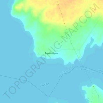 Mappa topografica Горный Ерик, altitudine, rilievo