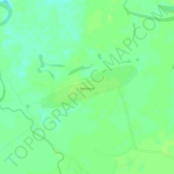 Mappa topografica Весёлый, altitudine, rilievo