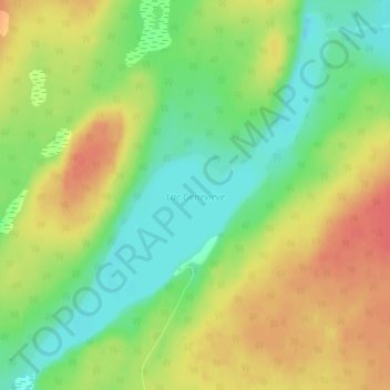 Mappa topografica Lac Geneviève, altitudine, rilievo