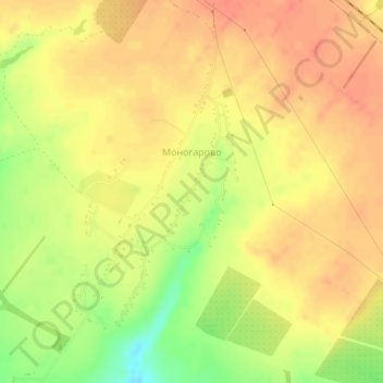 Mappa topografica Моногарово, altitudine, rilievo