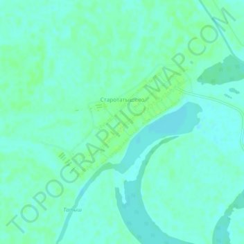 Mappa topografica Старотатышево, altitudine, rilievo