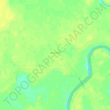 Mappa topografica Чечкино, altitudine, rilievo
