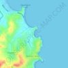 Mappa topografica Sunshine Cove, altitudine, rilievo