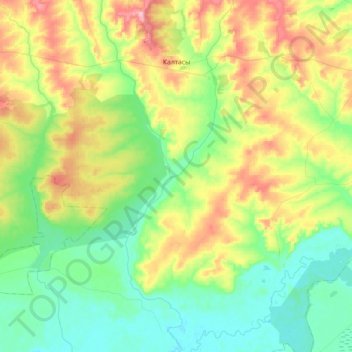 Mappa topografica Калтаса, altitudine, rilievo