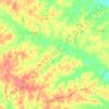Mappa topografica Kisatchie National Forest, altitudine, rilievo
