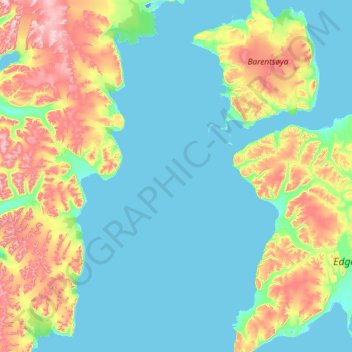 Mappa topografica Storfjorden, altitudine, rilievo