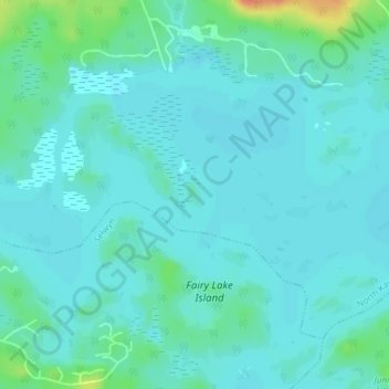 Mappa topografica Acton Island, altitudine, rilievo