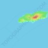 Mappa topografica Pictou Island, altitudine, rilievo