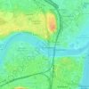 Mappa topografica Mosel, altitudine, rilievo