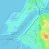 Mappa topografica Fremantle Inner Harbour, altitudine, rilievo