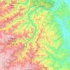 Mappa topografica Rio Abiseo, altitudine, rilievo