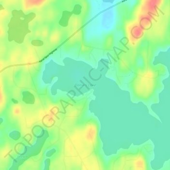 Mappa topografica Daniels Lake, altitudine, rilievo