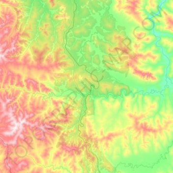 Mappa topografica Иенгра, altitudine, rilievo