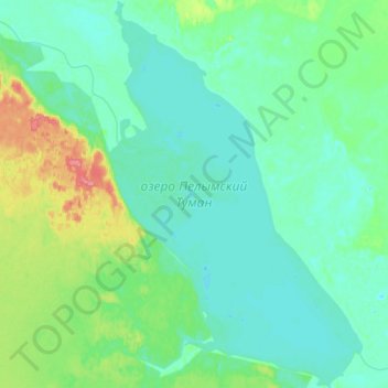 Mappa topografica озеро Пелымский Туман, altitudine, rilievo