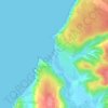 Mappa topografica Praia da Amoreira, altitudine, rilievo