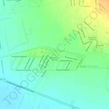 Mappa topografica Rotonda Florida, altitudine, rilievo