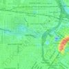 Mappa topografica Eleanor Tinsley Park, altitudine, rilievo