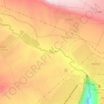 Mappa topografica Тобот, altitudine, rilievo