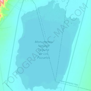 Mappa topografica Laguna de los Pozuelos, altitudine, rilievo