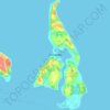 Mappa topografica Isla Apiao, altitudine, rilievo