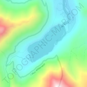 Mappa topografica Convict Lake, altitudine, rilievo