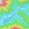 Mappa topografica Бзогу, altitudine, rilievo