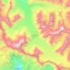 Mappa topografica Gangotri Glacier, altitudine, rilievo