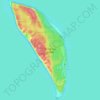 Mappa topografica South Fox Island, altitudine, rilievo